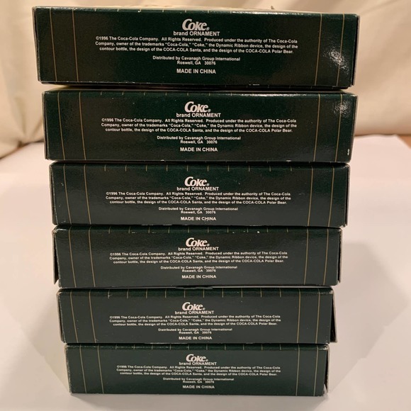 Trim-A-Tree Coca-Cola Ornaments Exclusively sold at Target 1996 Set of 6 - Picture 3 of 4